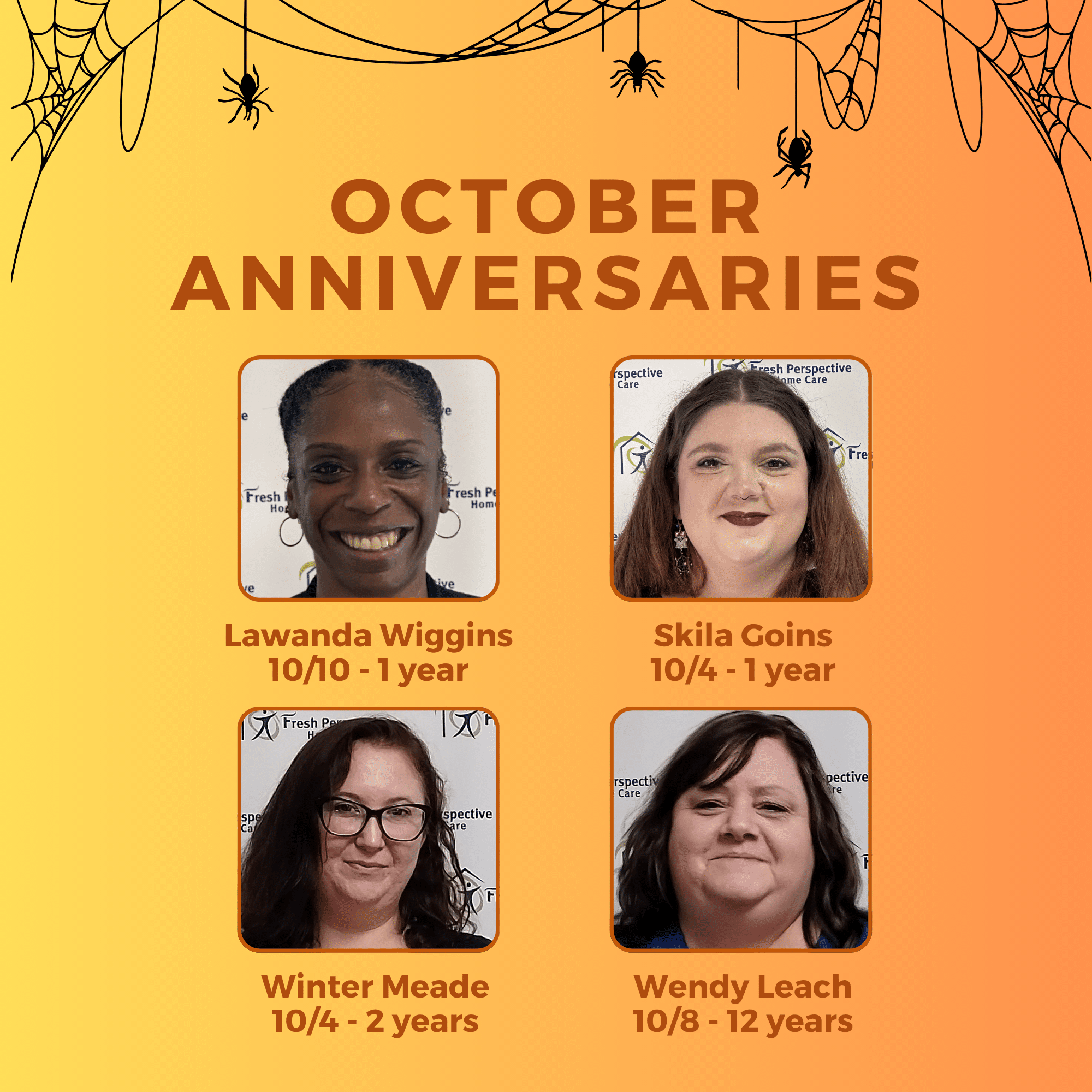 Celebrating October Birthdays, Anniversaries and New Team Members!